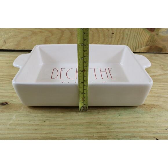 Rae Dunn Ceramic Baking Dish "Deck The Halls" Christmas Holiday - Picture 4 of 4
